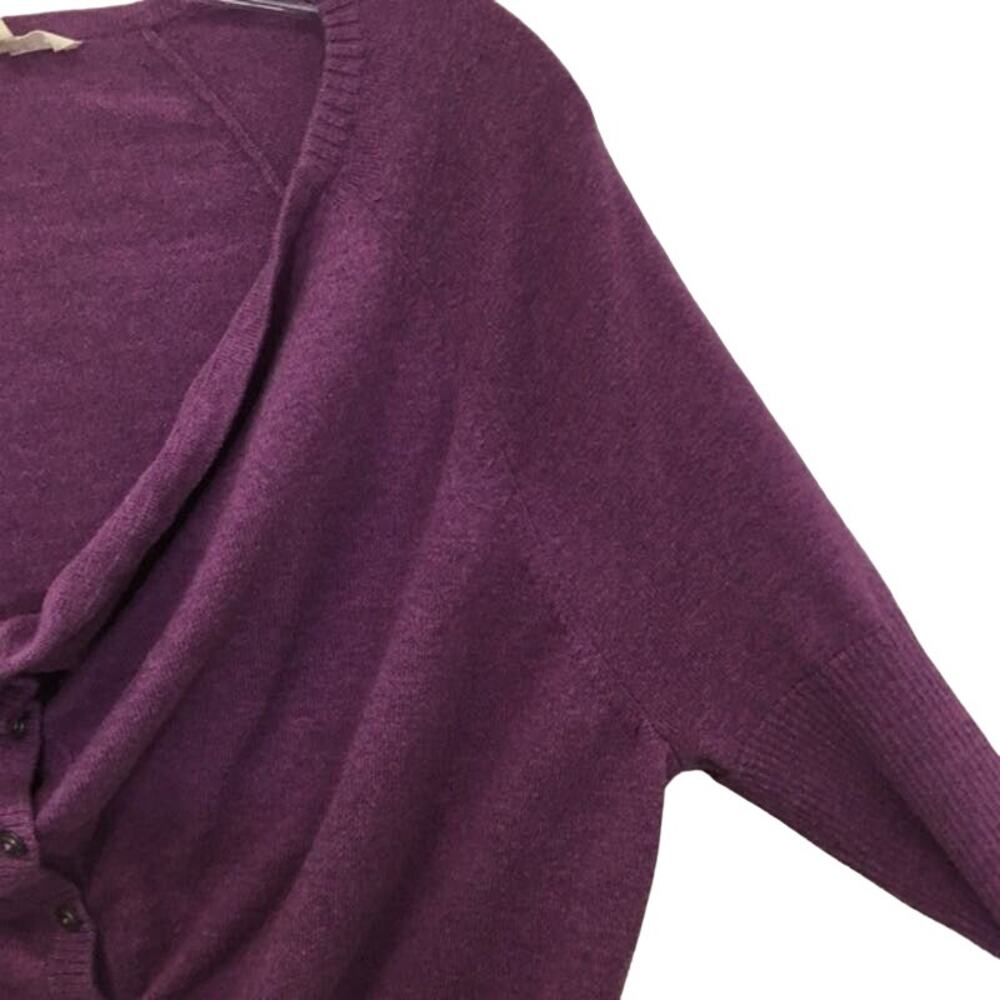 Eileen Fisher Sweater Small  100% Organic Cotton Cowl Neck Cardigan Lagenlook PS - Picture 5 of 9
